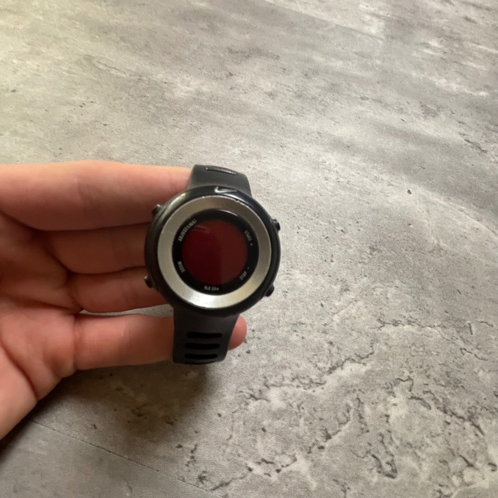 Nike Triax Digital Watch One Size Black Silver Red Vintage Y2K Sport WC0016